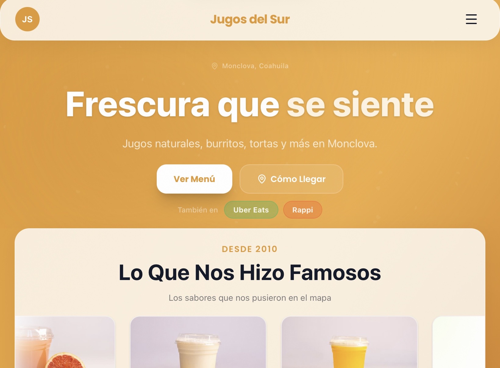Jugos del Sur — screenshot